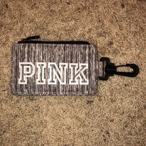 Pink ID wallet for a lanyard